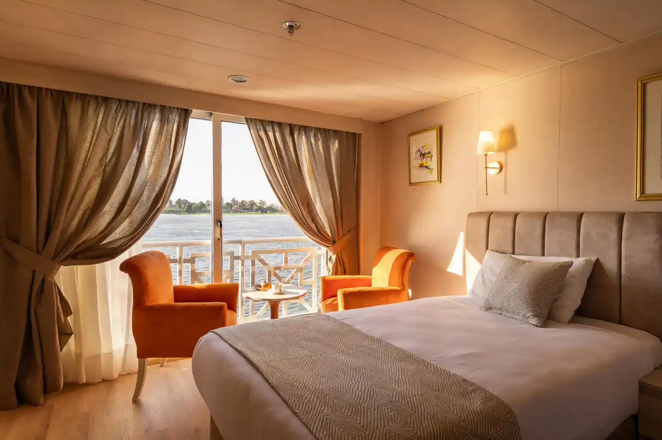 Cabin aboard the MS Nile Crown III Nile Cruise Nile cruise